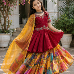 KEDIYA STYLE LAHENGAA SET FULLY STTICHED OC-197 Master