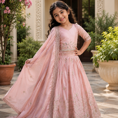 KIDS STYLIST  LAHENGA-CHOLI SET FULLY STTICHED  OC-221