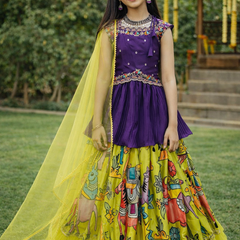 KEDIYA STYLE LAHENGAA SET FULLY STTICHED OC-199