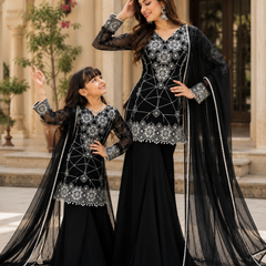 Premium Mom-Daughter Combo Top Gown And Dupatta Sets