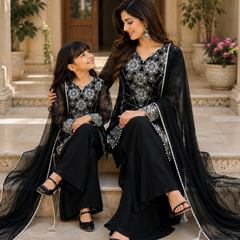 Premium Mom-Daughter Combo Top Gown And Dupatta Sets