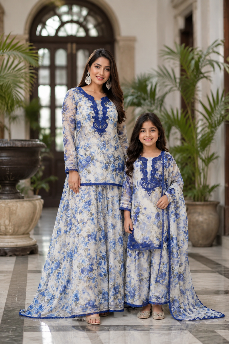 Presenting New Designer Collection In Heavy Faux Georgette Silk Top-Bottom And Dupatta Set Fully Stitched Ready To Wear