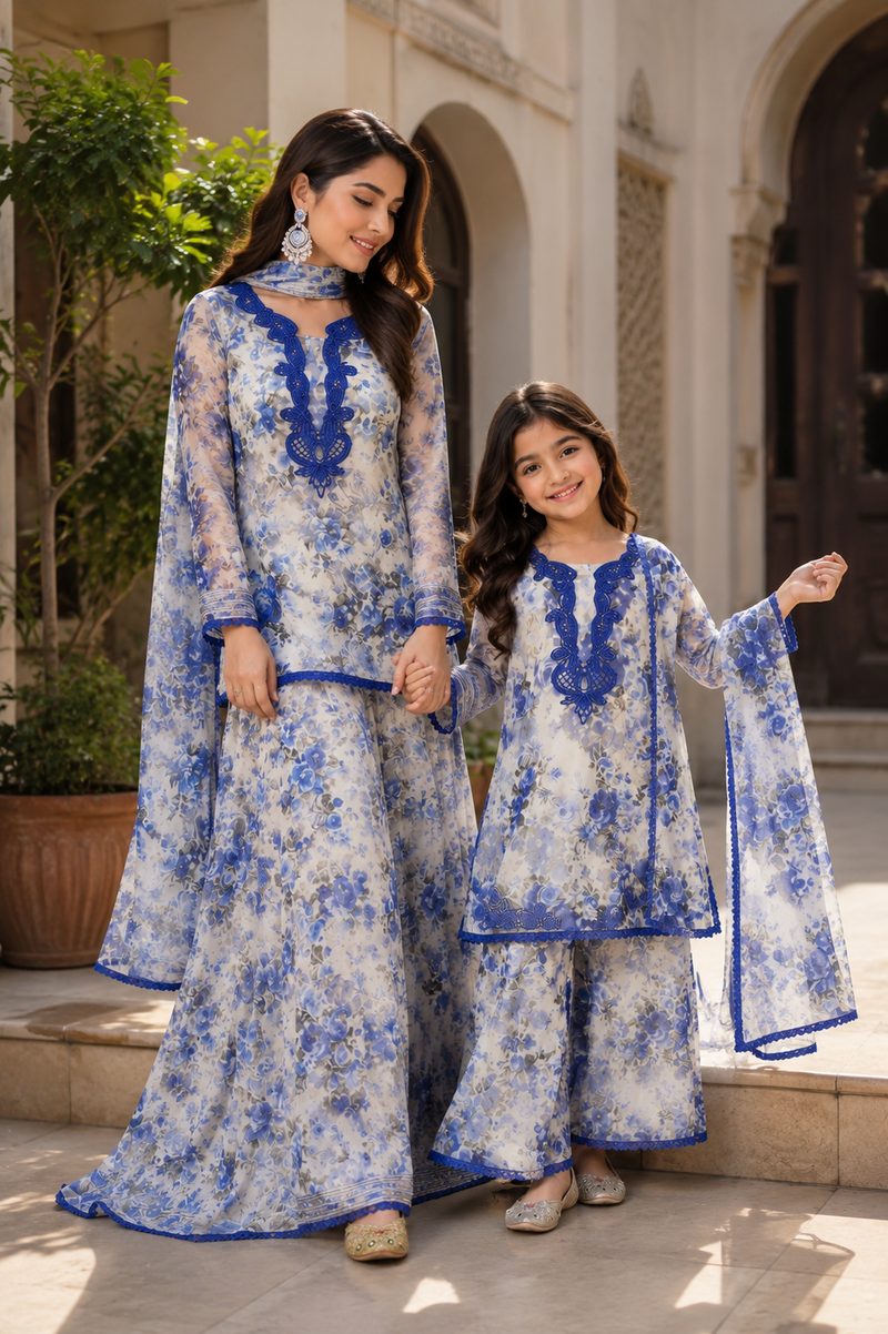 Presenting New Designer Collection In Heavy Faux Georgette Silk Top-Bottom And Dupatta Set Fully Stitched Ready To Wear
