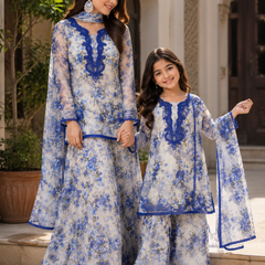 Presenting New Designer Collection In Heavy Faux Georgette Silk Top-Bottom And Dupatta Set Fully Stitched Ready To Wear