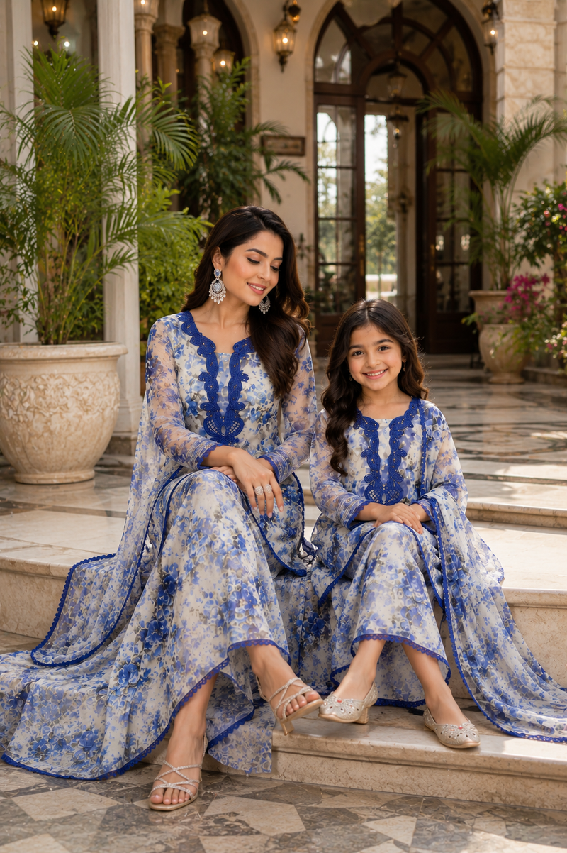 Presenting New Designer Collection In Heavy Faux Georgette Silk Top-Bottom And Dupatta Set Fully Stitched Ready To Wear