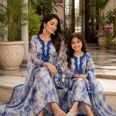 Presenting New Designer Collection In Heavy Faux Georgette Silk Top-Bottom And Dupatta Set Fully Stitched Ready To Wear