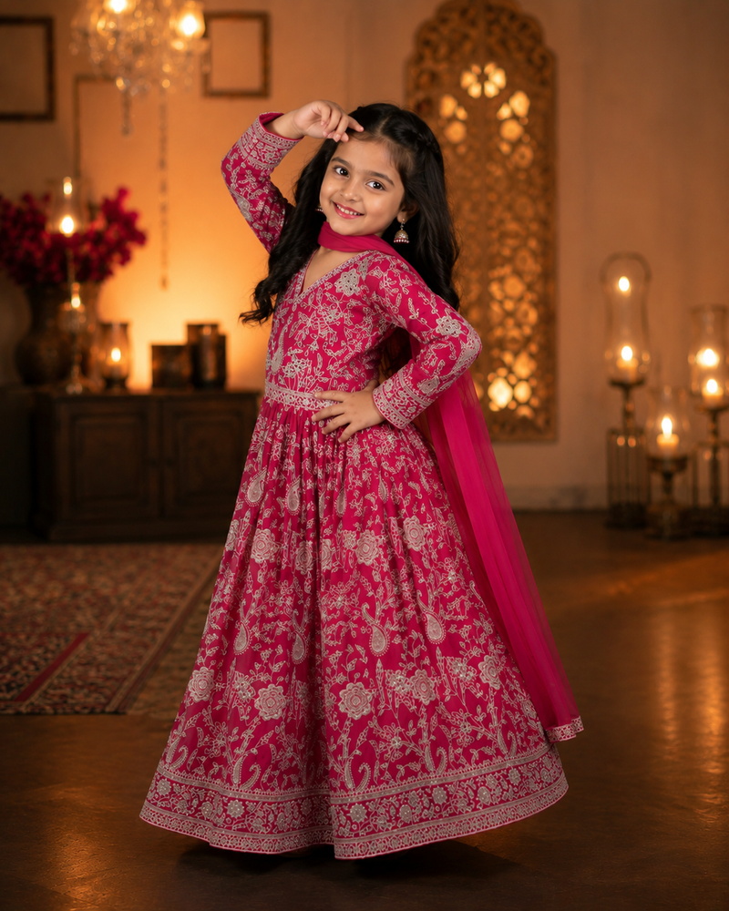 Launching New Collection Beautifull Kids Gownn Set OC-206