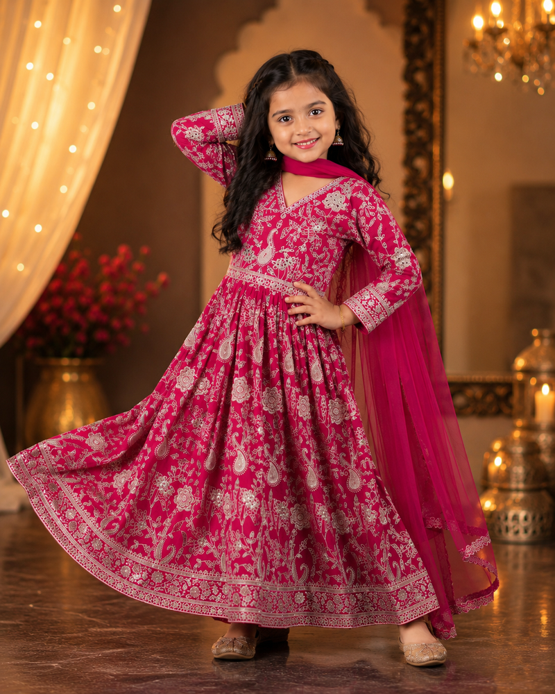 Launching New Collection Beautifull Kids Gownn Set OC-206