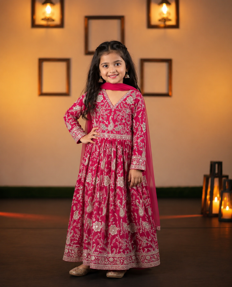 Launching New Collection Beautifull Kids Gownn Set OC-206