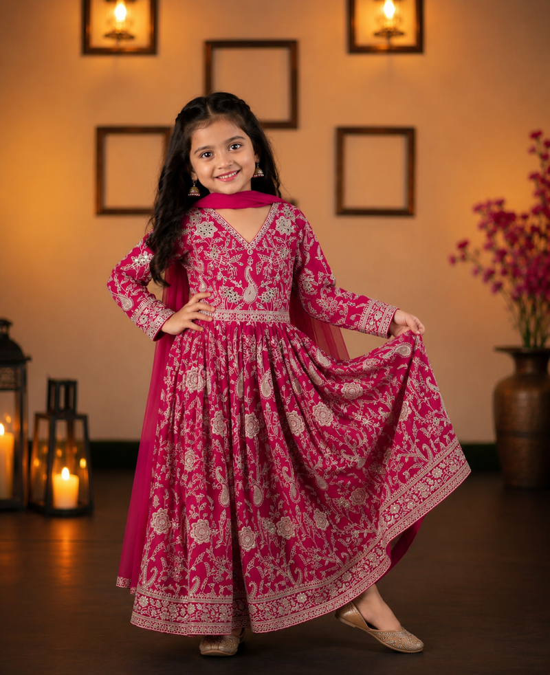 Launching New Collection Beautifull Kids Gownn Set OC-206
