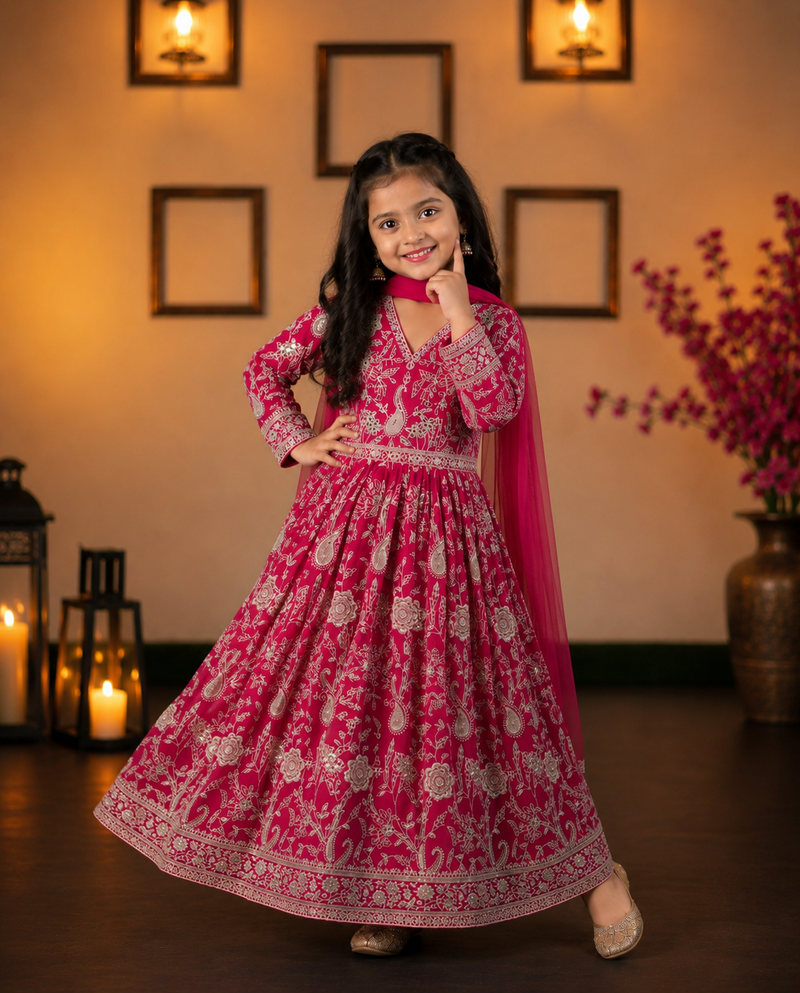 Launching New Collection Beautifull Kids Gownn Set OC-206