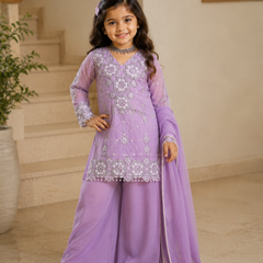 Premium Beautiful Kids Top Palazzo And Dupatta Set
