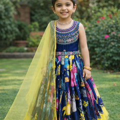 Beautiful Kids Gown Set  Full Stitched OC-223