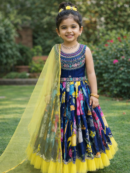 Beautiful Kids Gown Set  Full Stitched OC-223