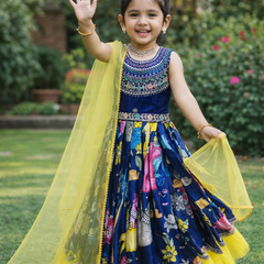 Beautiful Kids Gown Set  Full Stitched OC-223