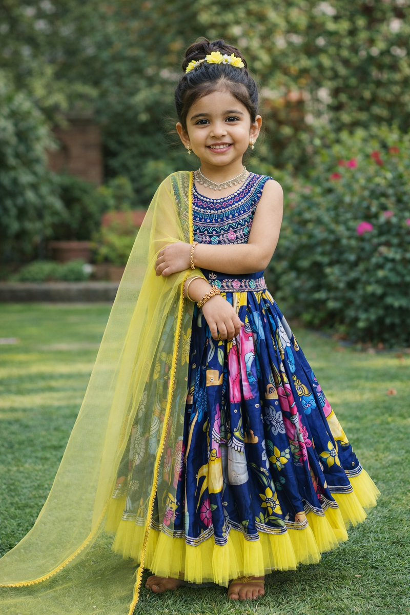 Beautiful Kids Gown Set  Full Stitched OC-223