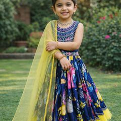 Beautiful Kids Gown Set  Full Stitched OC-223