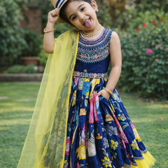 Beautiful Kids Gown Set  Full Stitched OC-223