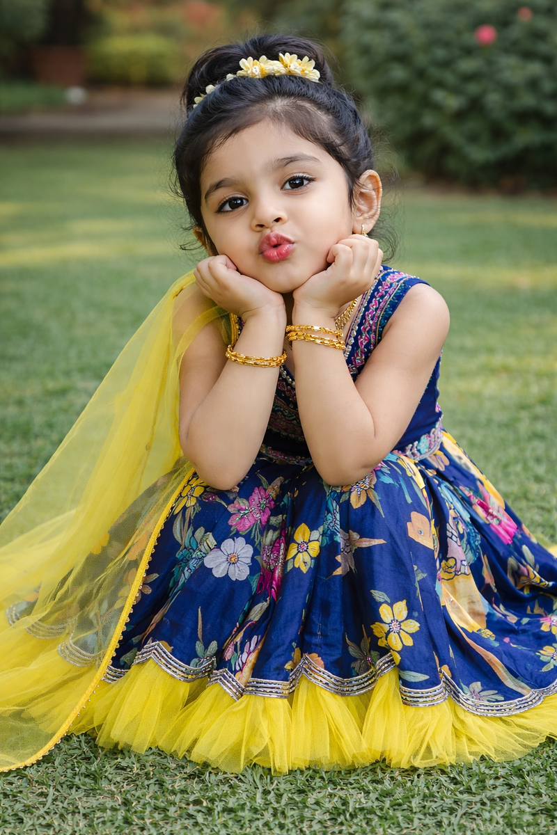 Beautiful Kids Gown Set  Full Stitched OC-223