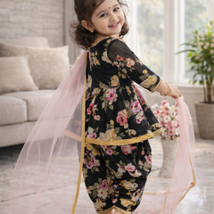 Heavy Fox Georgette Dhoti Salwarr Suit OC-160 Black