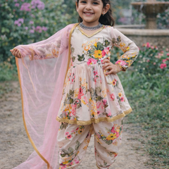 Heavy Fox Georgette Dhotii Salwar Suit OC-160 Almond White