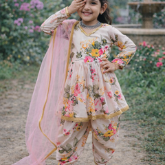 Heavy Fox Georgette Dhotii Salwar Suit OC-160 Almond White