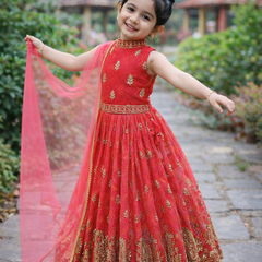 Heavy Fox Georgette Embroidered Siqunce Work Gownn OC-164