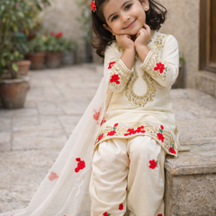 Premium Beautiful Kids Top Salwar And Dupatta Set