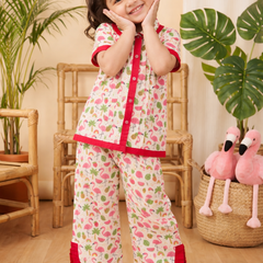Trendy Kids Cotton Night Suit for Girls | Soft & Breathable Nightwear