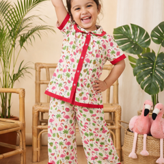Trendy Kids Cotton Night Suit for Girls | Soft & Breathable Nightwear