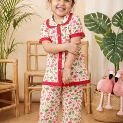 Trendy Kids Cotton Night Suit for Girls | Soft & Breathable Nightwear