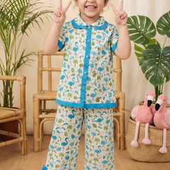Cute Cotton Kids Night Suit for Girls | Soft & Comfortable Printed Sleepwear