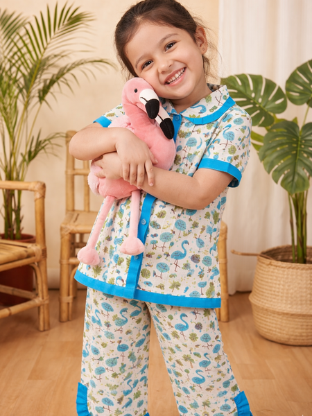 Cute Cotton Kids Night Suit for Girls | Soft & Comfortable Printed Sleepwear