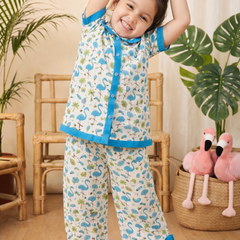 Cute Cotton Kids Night Suit for Girls | Soft & Comfortable Printed Sleepwear