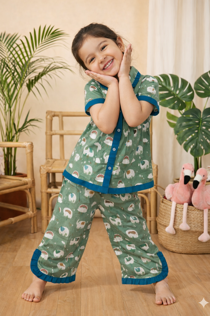 Trendy Kids Cotton Night Suit for Girls | Soft & Breathable Nightwear