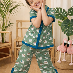 Trendy Kids Cotton Night Suit for Girls | Soft & Breathable Nightwear