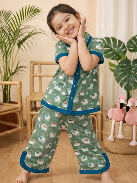 Trendy Kids Cotton Night Suit for Girls | Soft & Breathable Nightwear