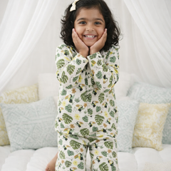 Premium Kids Night Suit Set | Soft Cotton Pajama for Girls | Cute Printed Sleepwear
