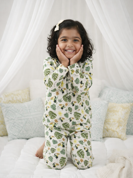 Premium Kids Night Suit Set | Soft Cotton Pajama for Girls | Cute Printed Sleepwear