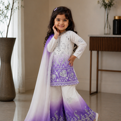 Premium Beautiful Kids Top Palazzo And Dupatta Set