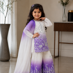 Premium Beautiful Kids Top Palazzo And Dupatta Set
