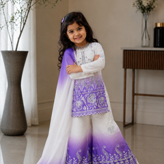 Premium Beautiful Kids Top Palazzo And Dupatta Set