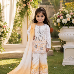 Premium Beautiful Kids Top Palazzo And Dupatta Set