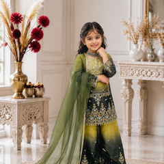 Trending Launching New Đěsigner Party Wear Look Top Palazzo& Dupatta Set