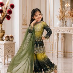 Trending Launching New Đěsigner Party Wear Look Top Palazzo& Dupatta Set
