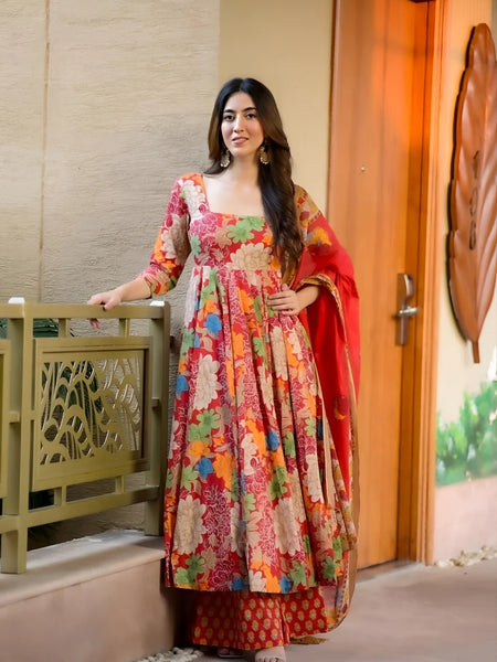 A Moment in Chanderi Gown Set– by QueenVastra