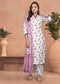 Floral Cotton Kurta Set with Lace Detail & Printed Dupatta– by QueenVastra