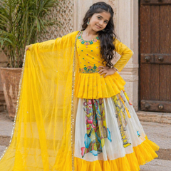 KEDIYA STYLE LAHENGAA SET FULLY STTICHED  OC-185