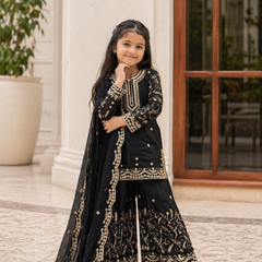Premium Beautiful Kids Top Sharara And Dupatta Set