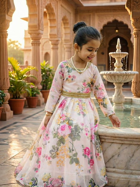 Heavy Fox Georgette Digital Print Gownn OC-142